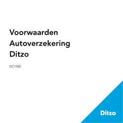 Voorwaarden Autoverzekering Ditzo