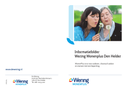 Informatiefolder Wering Wonenplus Den Helder