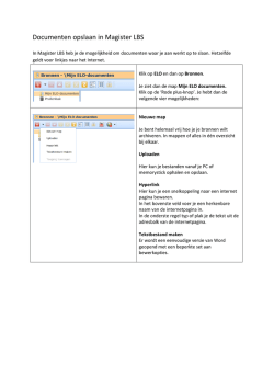 Documenten opslaan in Magister LBS