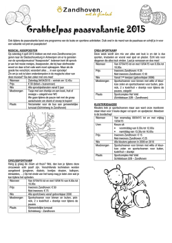 Grabbelpas Grabbelpas paasvakantie 2015