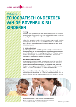 Echografisch ondErzoEk van dE bovEnbuik bij kindErEn