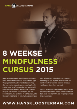 8 weekse mindfulness cursus 2015