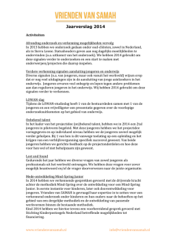 Inhoudelijk jaarverslag 2014