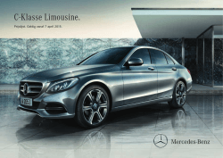 de prijslijst nieuwe C-Klasse Limousine - Mercedes-Benz