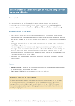 Inkomenstarief: veranderingen en nieuwe aanpak