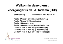 Liturgie/Liedblad 12/04 11.00 Goede Herderkerk