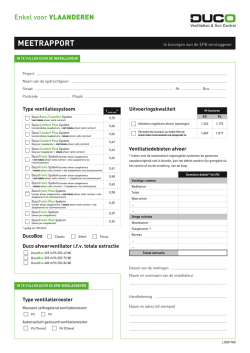 EPB meetrapport - Vlaanderen