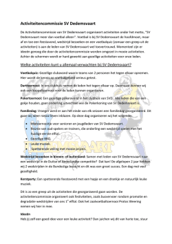 is de voorzet. - SV Dedemsvaart