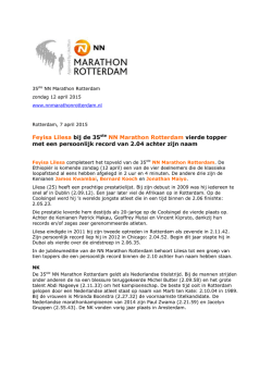 Feyisa Lilesa bij de 35ste NN Marathon Rotterdam vierde topper