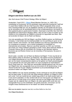 Diligent stelt Brian Stafford aan als CEO