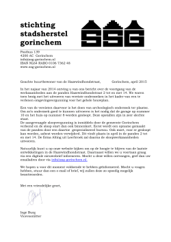 brief - Stichting Stadsherstel Gorinchem