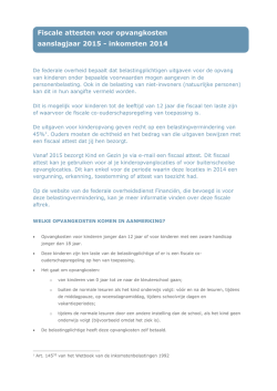 Info over het fiscaal attest