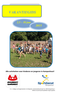 Vakantiegids 2015 - Gemeente Kampenhout
