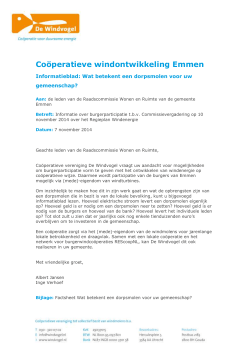 Coöperatieve windontwikkeling Emmen