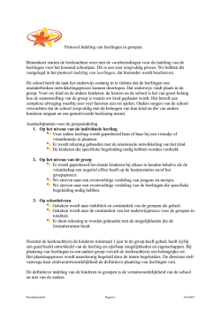 Indeling leerlingen in groepen
