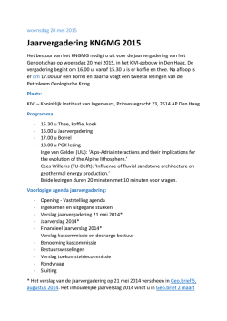Jaarvergadering KNGMG 2015