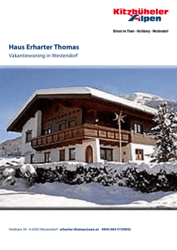 Haus Erharter Thomas in Westendorf
