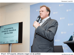 iPoort : ICT-experts, ethische vragen en de politiek