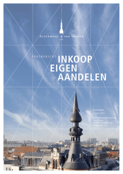 INKOOP EIGEN AANDELEN