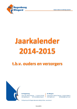 Jaarkalender (ouders