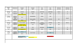 Trainingsrooster