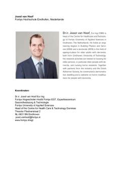 Joost van Hoof Fontys Hochschule Eindhofen, Niederlande