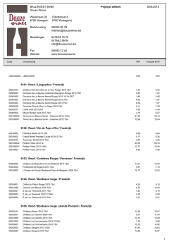Pricelist