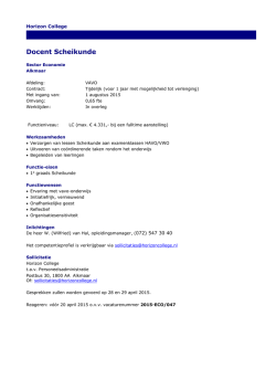 Docent Scheikunde - Horizon College