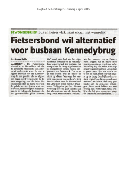 Dagblad de Limburger. Dinsdag 7 april 2015