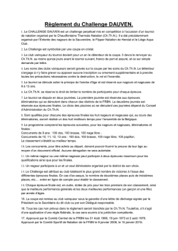 Règlement du Challenge DAUVEN.