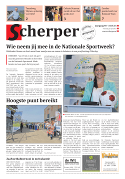 Week 16 2015 - De Scherper