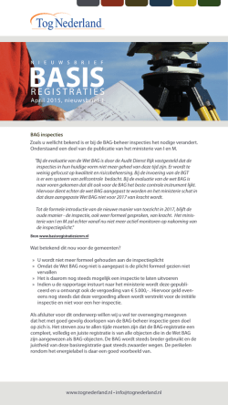 nieuwsbrief Basisregistraties
