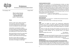 Het actuele Weeknieuws lezen. - Evangelische Broedergemeente