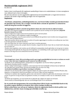 Huishoudelijk reglement 2015