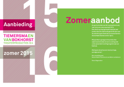 Aanbieding zomer 2015 - Tiemersma en Van Bokhorst