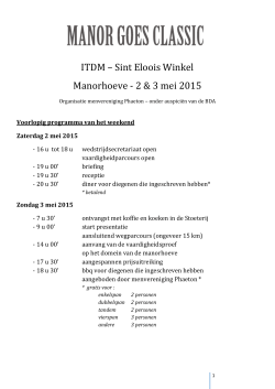 ITDM – Sint Eloois Winkel Manorhoeve