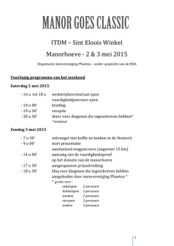 ITDM &ndash; Sint Eloois Winkel Manorhoeve