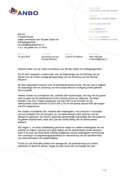 een brief aan de Kamer