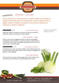 hier ons weekmenu