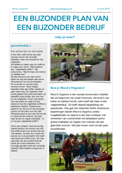 een bijzonder plan van Moon`s Organics