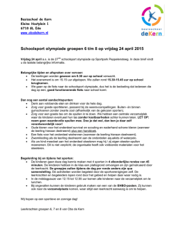 Informatie groepen 6 t/m 8