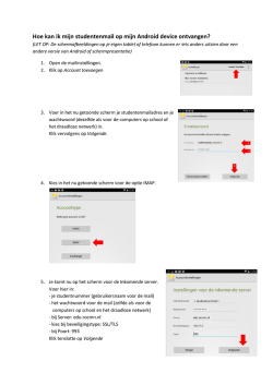 Hoe kan ik mijn studentenmail op mijn Android device ontvangen?