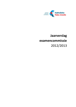 Jaarverslag examencommissie 2012/2013