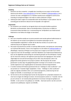 het reglement  - Challenge stad van de toekomst
