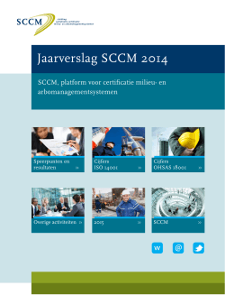 Jaarverslag SCCM 2014, populaire versie