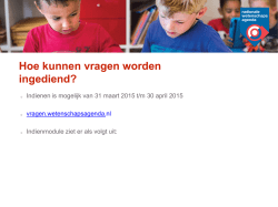 Hoe kunnen vragen worden ingediend?
