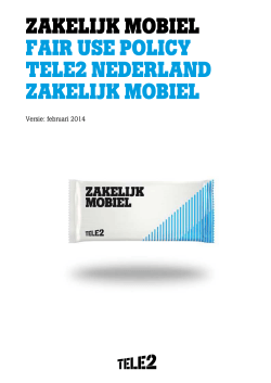 Fair use policy Tele2 Nederland Zakelijk Mobiel