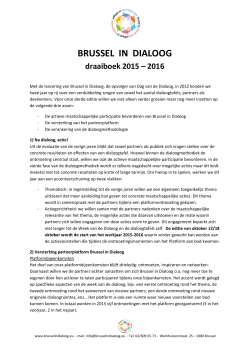 draaiboek 2015-2016 - Brussel in Dialoog