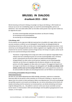 draaiboek 2015-2016 - Brussel in Dialoog