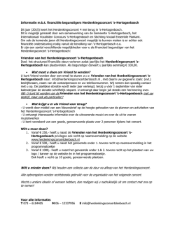 Informatie m.b.t. financi&euml;le begunstigers Herdenkingsconcert `s